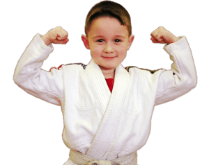 Confident Child in Martial Arts Uniform