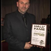 Master Olpin with his award from the MAI Hall of Fame